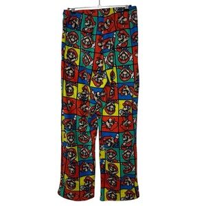 Nintendo Super Mario Fleece Pajama Pants Women's Large Elastic Waist Pockets